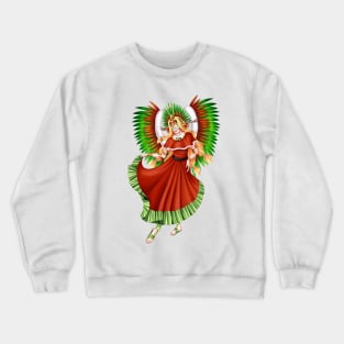 Christmas Quetzalcoatl Dress Tecnica Mask Crewneck Sweatshirt